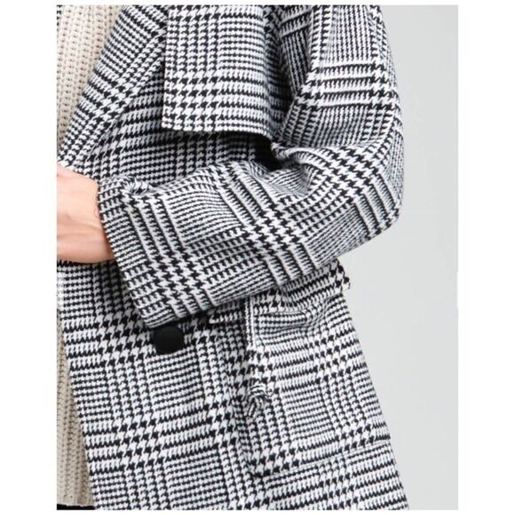 POL glen-check patterned double breasted coat - Picture 7 of 16